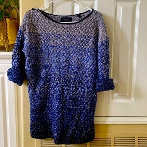 Maison Scotch woven pattern knit long sweater